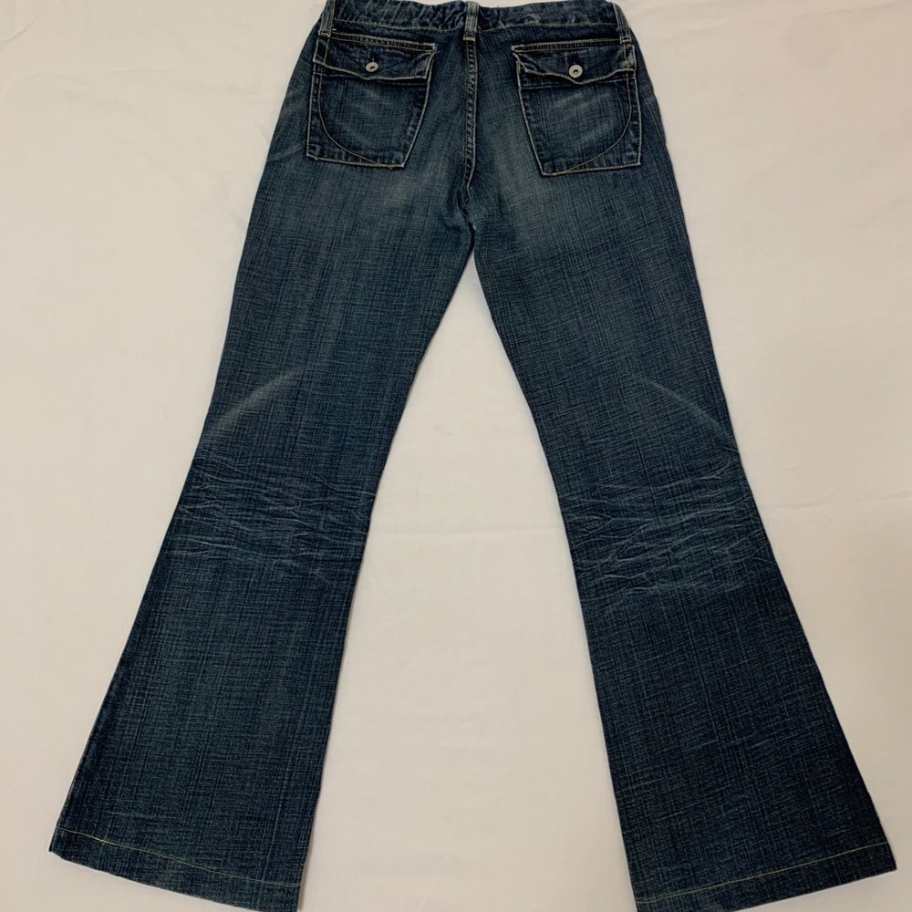 Paper Denim & Cloth Madcap Flare blue jeans Size 26, hemmed 30” inseam, low rise - Picture 9 of 14